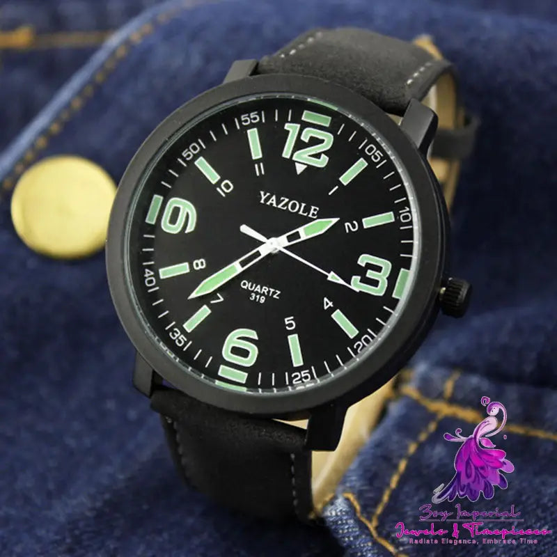 Large Frame Waterproof Luminous Watch