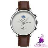 Ultra-thin Quartz Men’s Watch with Leather Belt