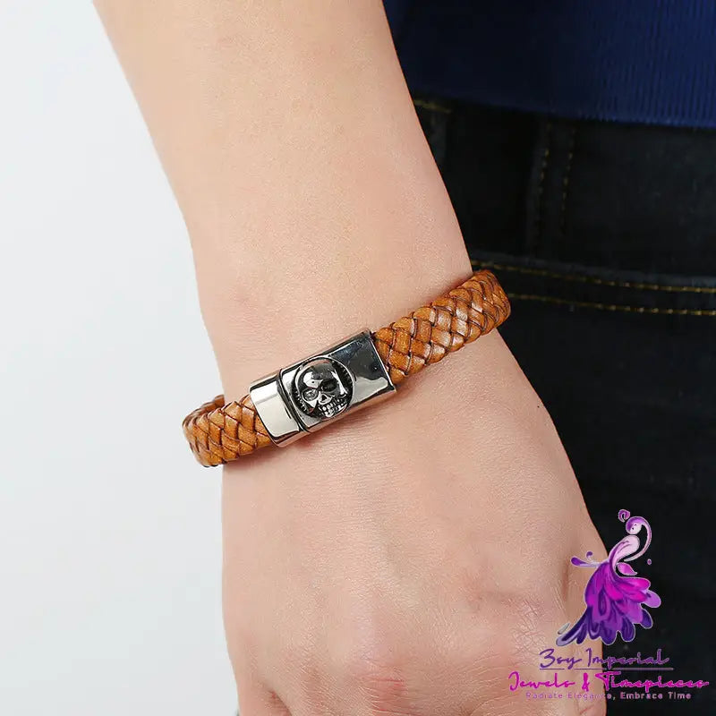 Vintage Leather Weave Bracelet