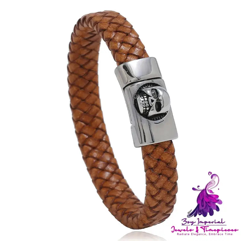 Vintage Leather Weave Bracelet