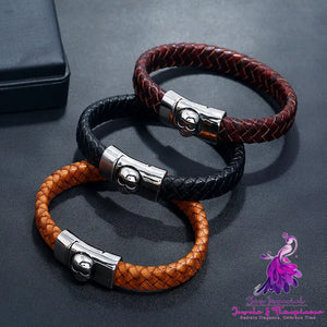 Vintage Leather Weave Bracelet