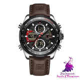 Waterproof Sports Leather Strap Watch