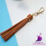 Leather Tassel Key Chain