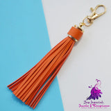 Leather Tassel Key Chain