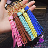 Leather Tassel Key Chain