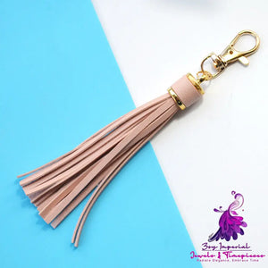 Leather Tassel Key Chain