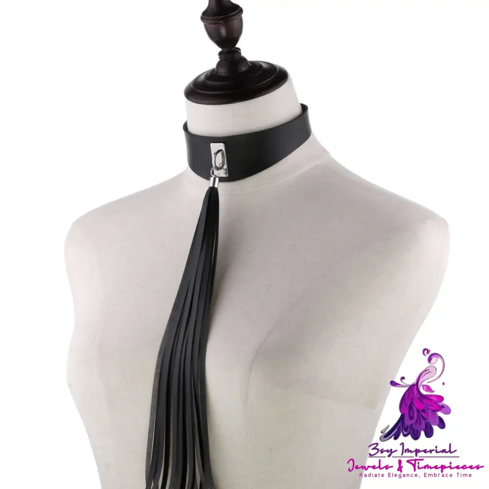 Fashionable Leather Tassel Collar for Women