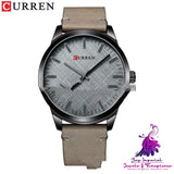 Round Waterproof Men’s Leather Watch