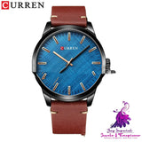 Round Waterproof Men’s Leather Watch