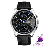 Sports Leather Quartz Watch for Men