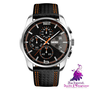 Sports Leather Quartz Watch for Men