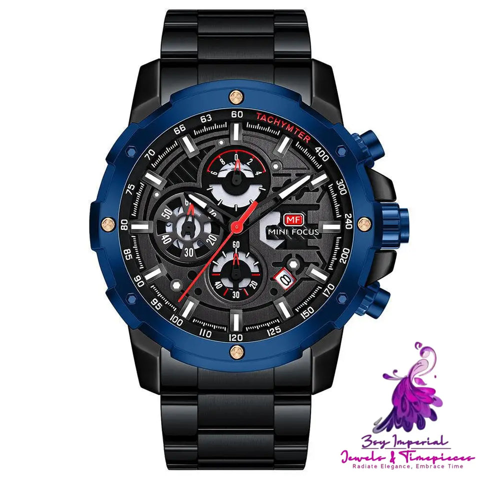 Multi Functional Leisure Men’s Watch with Waterproof