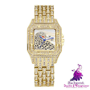 Square Leopard Diamond Women’s Quartz Watch