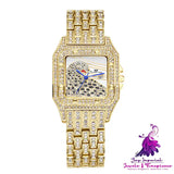 Square Leopard Diamond Women’s Quartz Watch