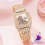 Square Leopard Diamond Women’s Quartz Watch