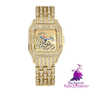 Square Leopard Diamond Women’s Quartz Watch