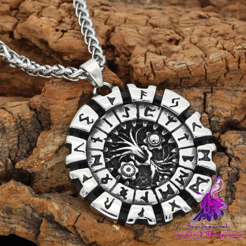 Rune Life Tree Titanium Steel Necklace