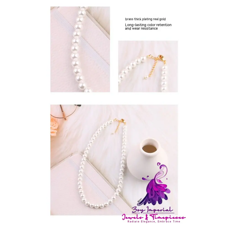 Light Luxury Pearl Necklace Niche Design Vintage Necklace