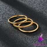 Light Luxury Stainless Steel Ring