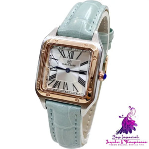 Light Luxury Sweet Square Dial Ladies Watch