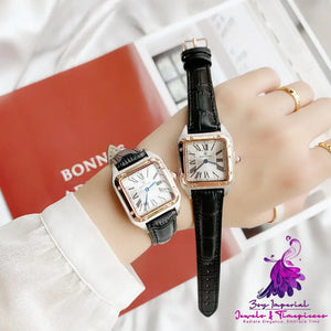 Light Luxury Sweet Square Dial Ladies Watch