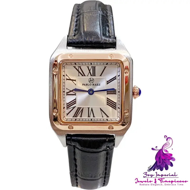 Light Luxury Sweet Square Dial Ladies Watch