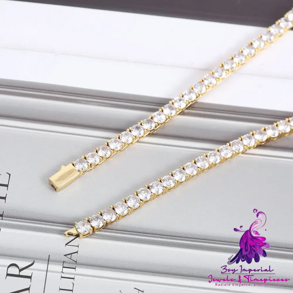 Zircon Tennis Necklace Light Luxury