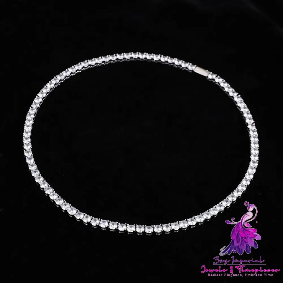 Zircon Tennis Necklace Light Luxury