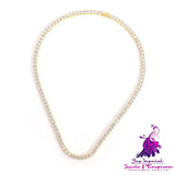 Zircon Tennis Necklace Light Luxury