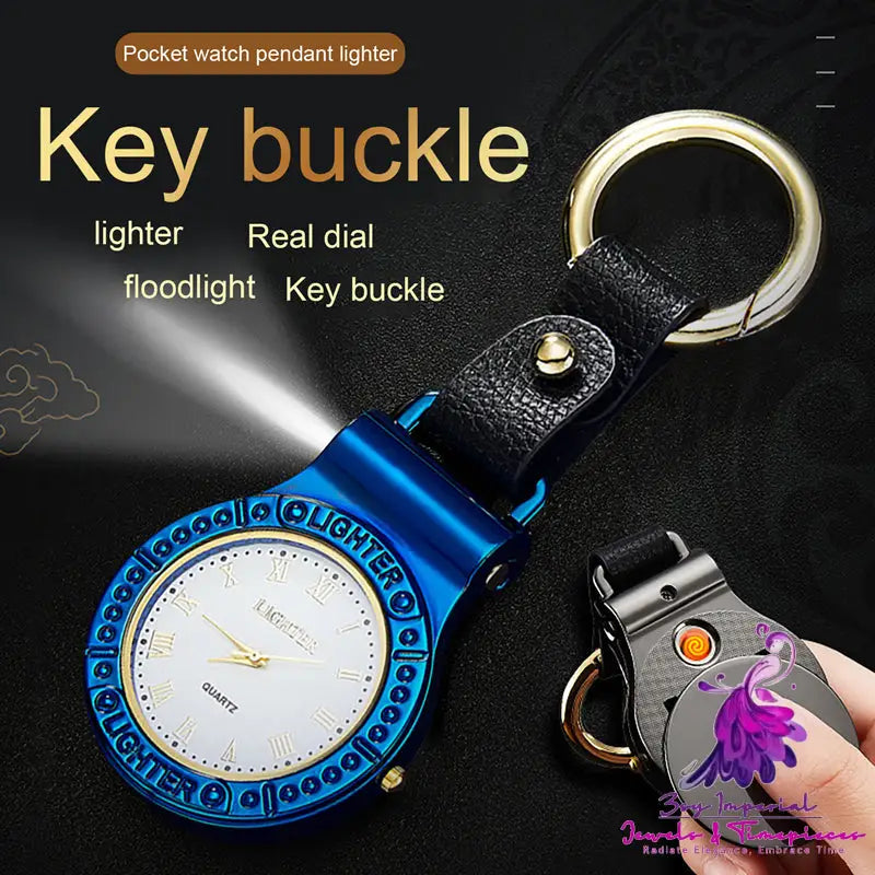 Rechargeable USB Metal Lighter Watch