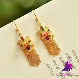 Lion Awakening Tassel Earrings