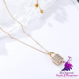 Zircon Lock Luxury Necklace