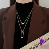 Women’s Long Titanium Steel Pendant Sweater Necklace