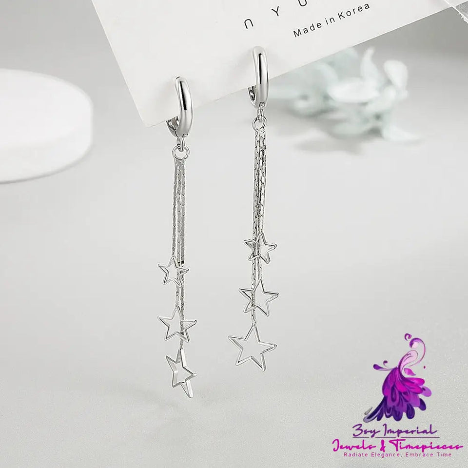 S925 Silver Tassel Earrings Women’s Long Style