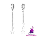 S925 Silver Tassel Earrings Women’s Long Style