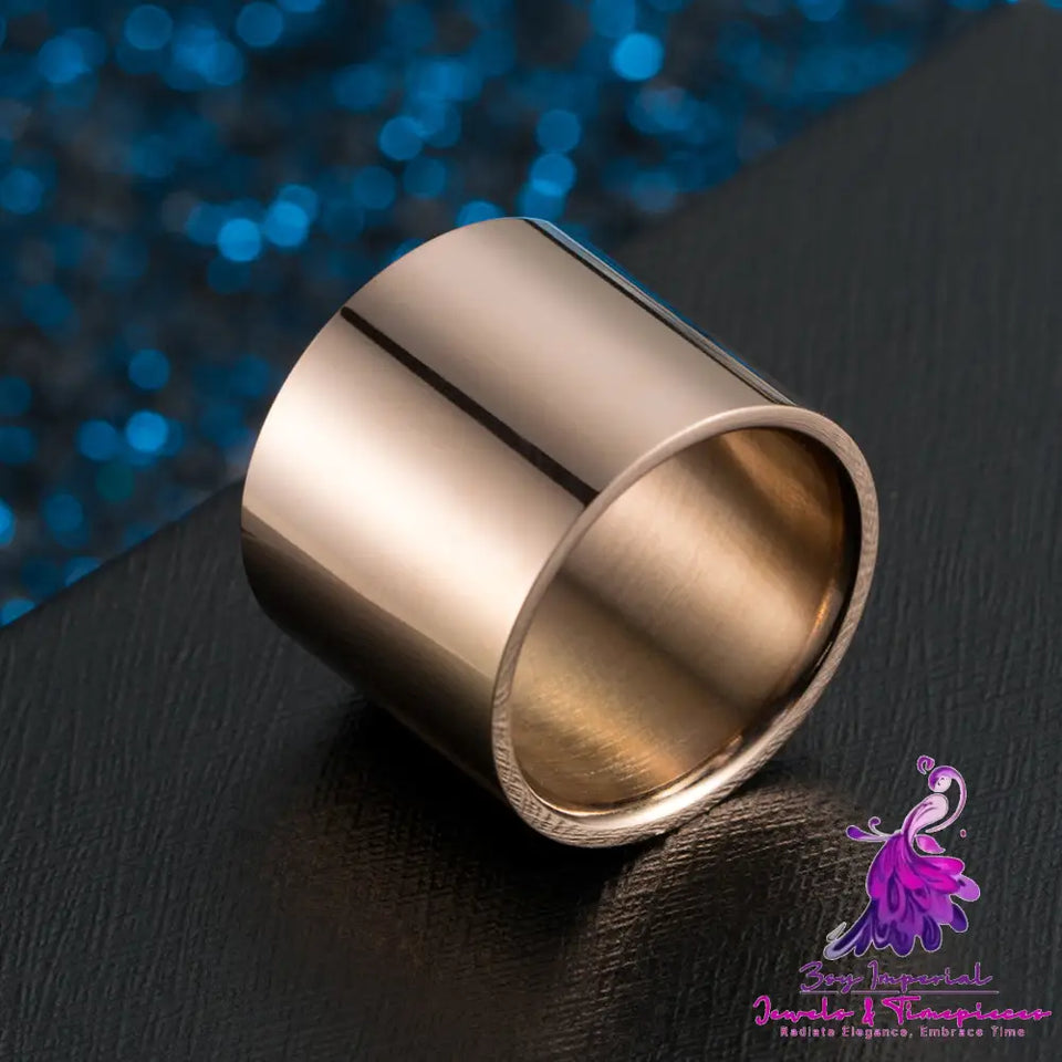 Titanium Steel Smooth Long Tube Ring