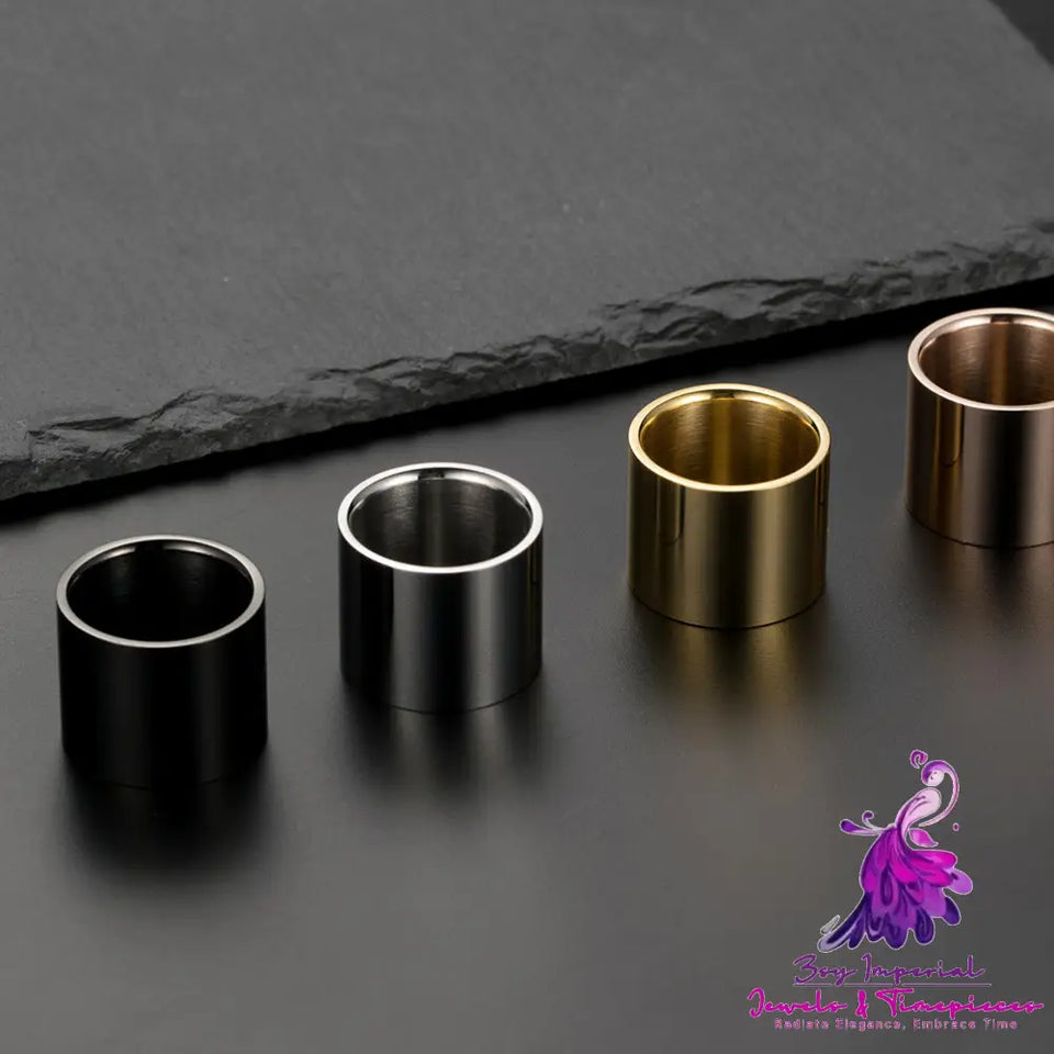 Titanium Steel Smooth Long Tube Ring