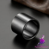 Titanium Steel Smooth Long Tube Ring