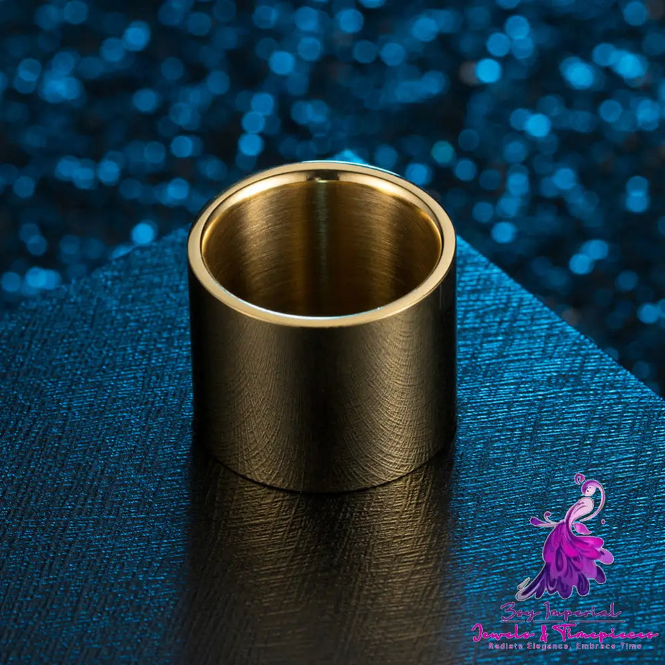 Titanium Steel Smooth Long Tube Ring