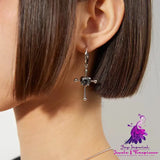 Metal Gray Love Ear Buckle Earring