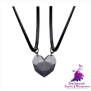 A Pair Of Three-dimensional Love Magnet Stitching Necklace