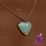 Transparent Opal Love Necklace