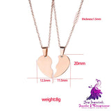 Stainless Steel Love Puzzle Necklace Set