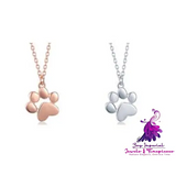 Paw Print Foot Necklace