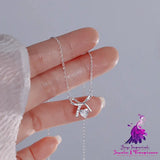 Love Zircon Bow Necklace