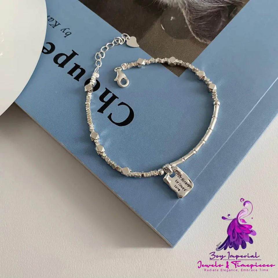 Women’s S925 Sterling Silver Love Square Brand Bracelet