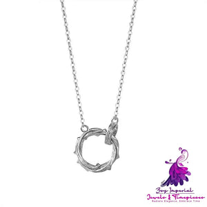 Fashion Thorn Rose Lovers Necklace