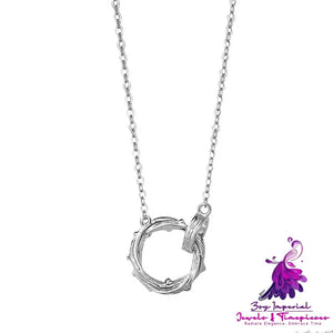 Fashion Thorn Rose Lovers Necklace