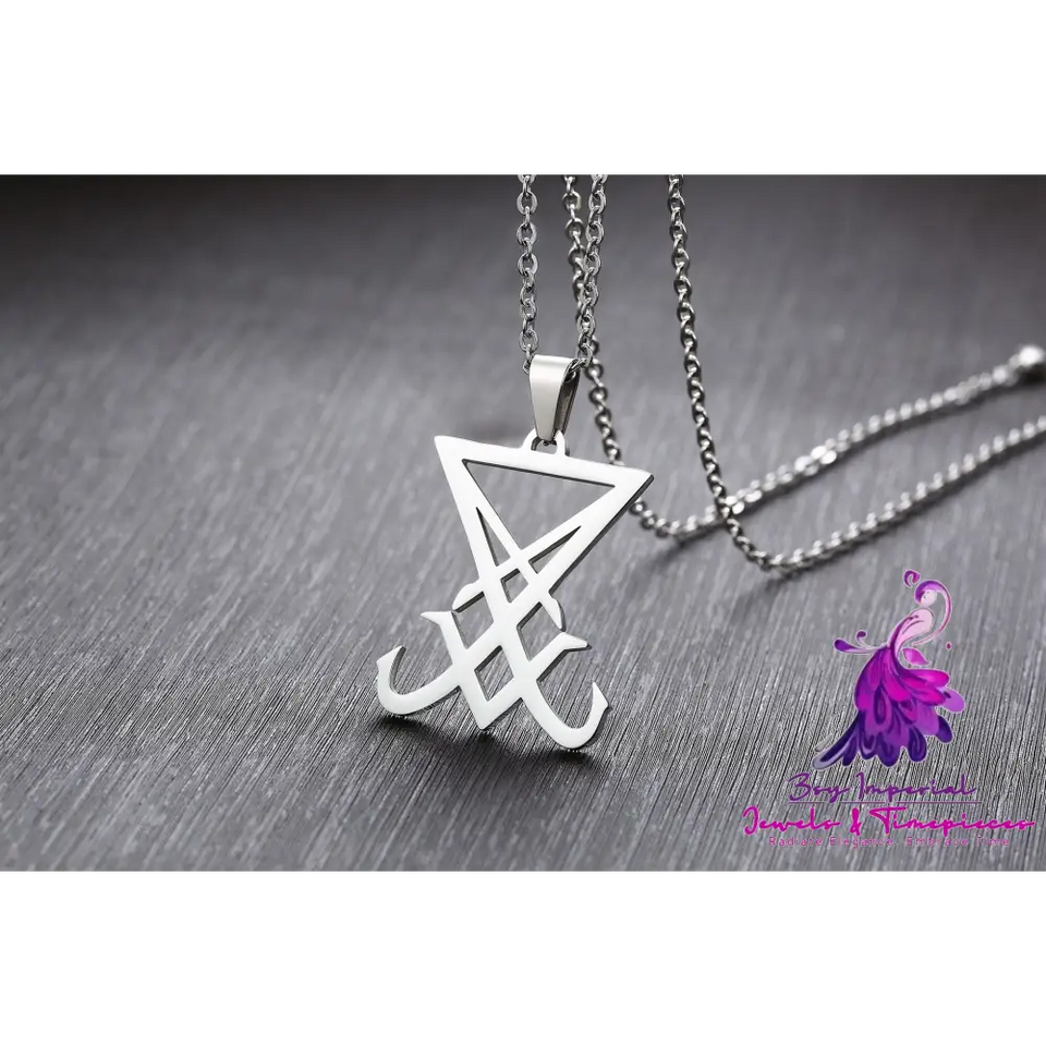 Titanium Lucifer Seal Necklace