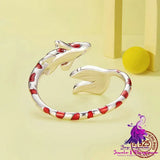 Red Lucky Koi Sterling Silver Ring